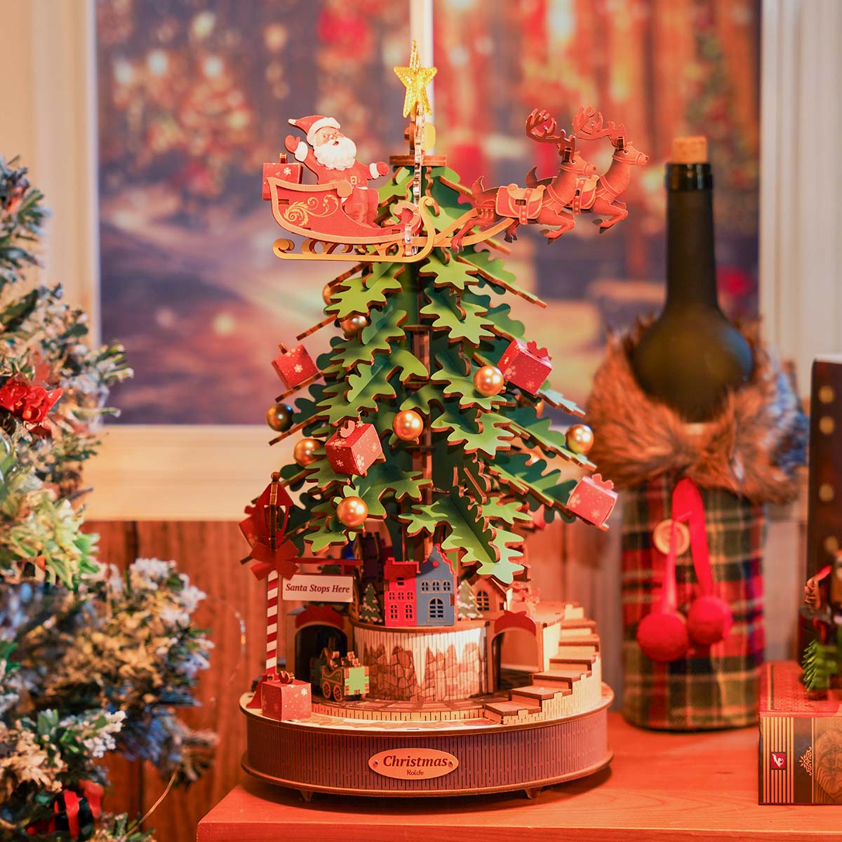 Rolife 3D Houten Puzzel Christmas Melody Tree – AMS01 - Afbeelding 4