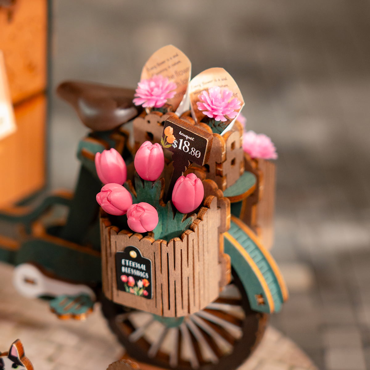 Rolife 3D Houten Puzzel Blossom Cart – TGS03 - Afbeelding 5