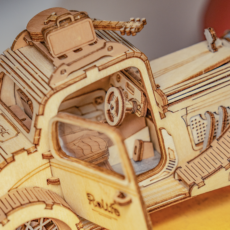 Rolife 3D Houten Puzzel Vintage Auto – TG504 - Afbeelding 5