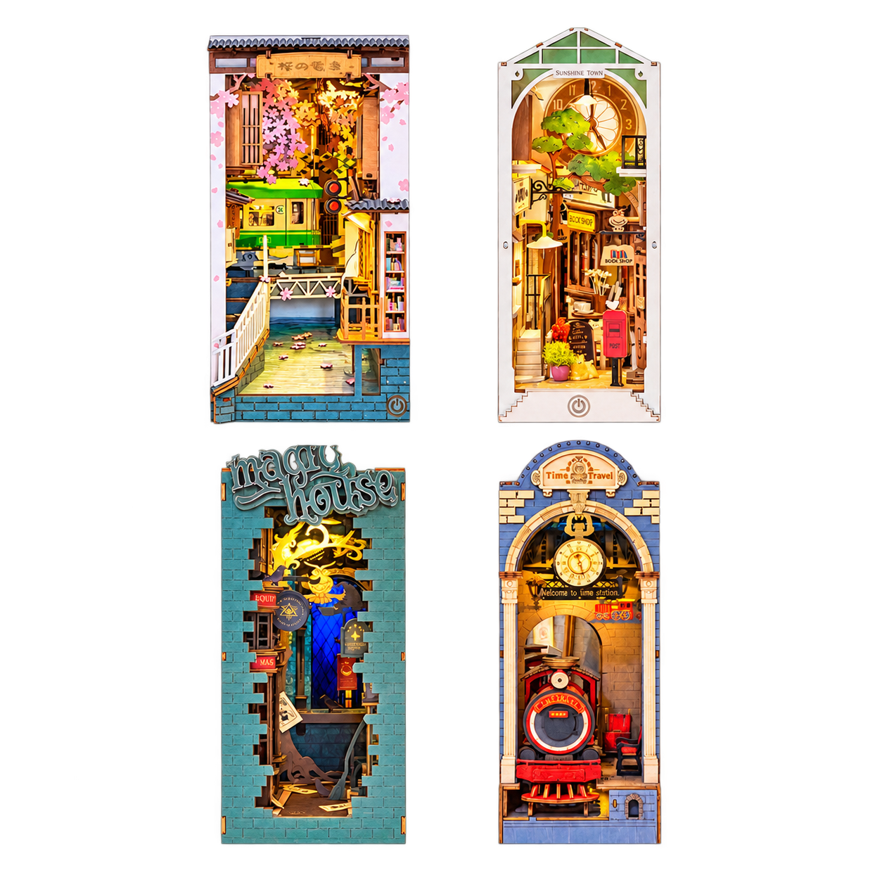 Rolife DIY Boekenhoek Stories in Books – bundel van 4 kits