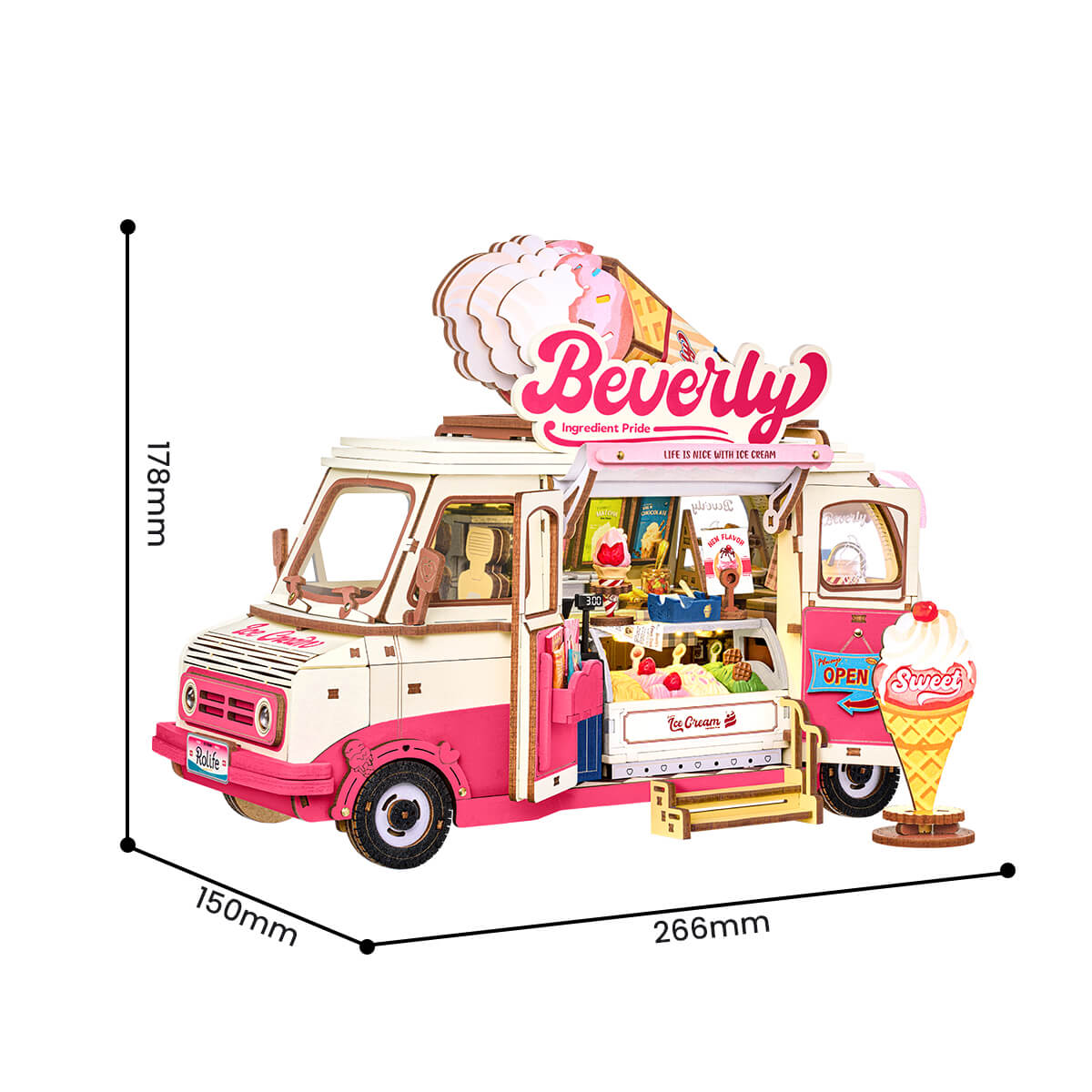 Rolife 3D Houten Puzzel Beverly's IJstruck – TGS06 - Afbeelding 6