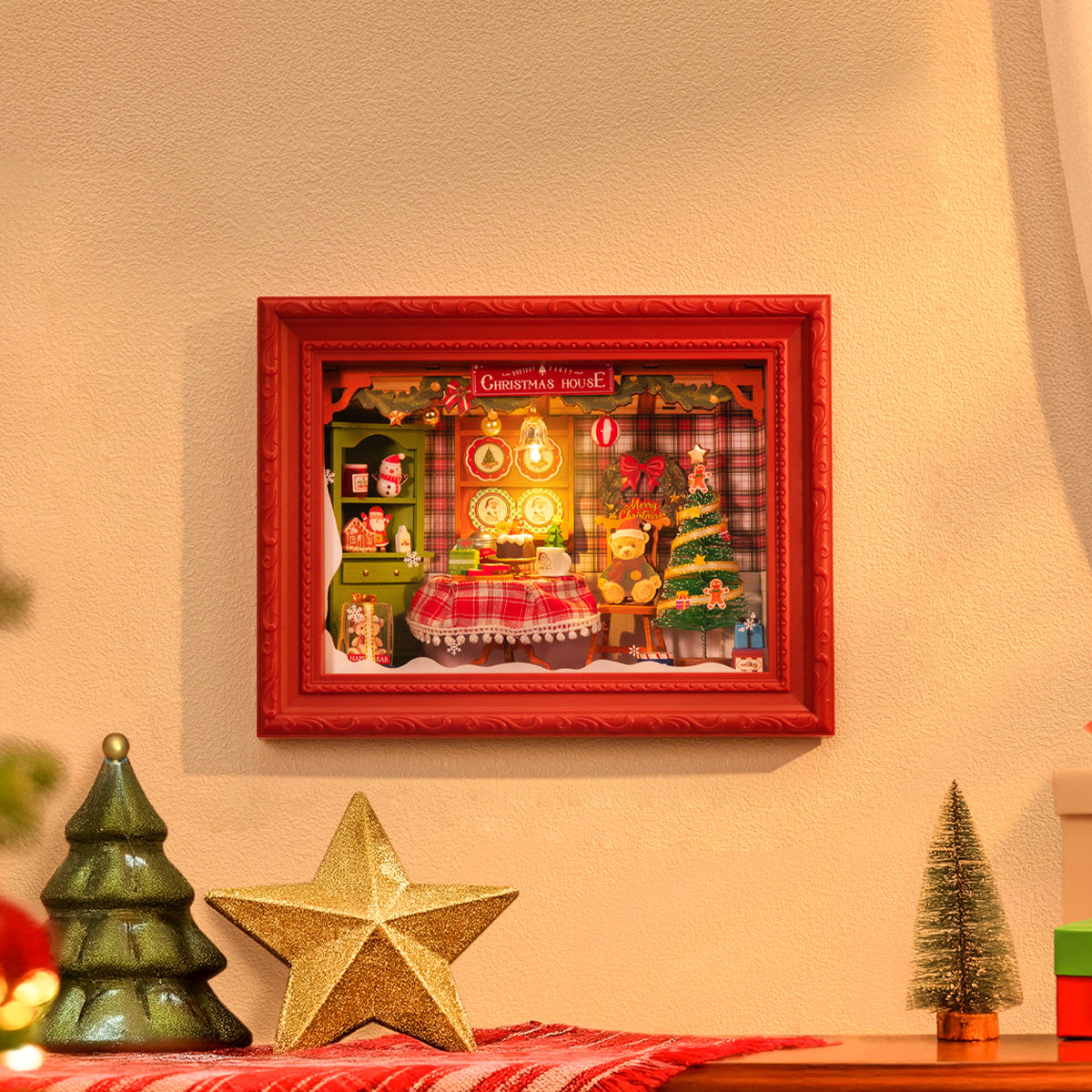 Rolife 3D Houten Puzzel Kerstavondfeest DP005 - Afbeelding 2