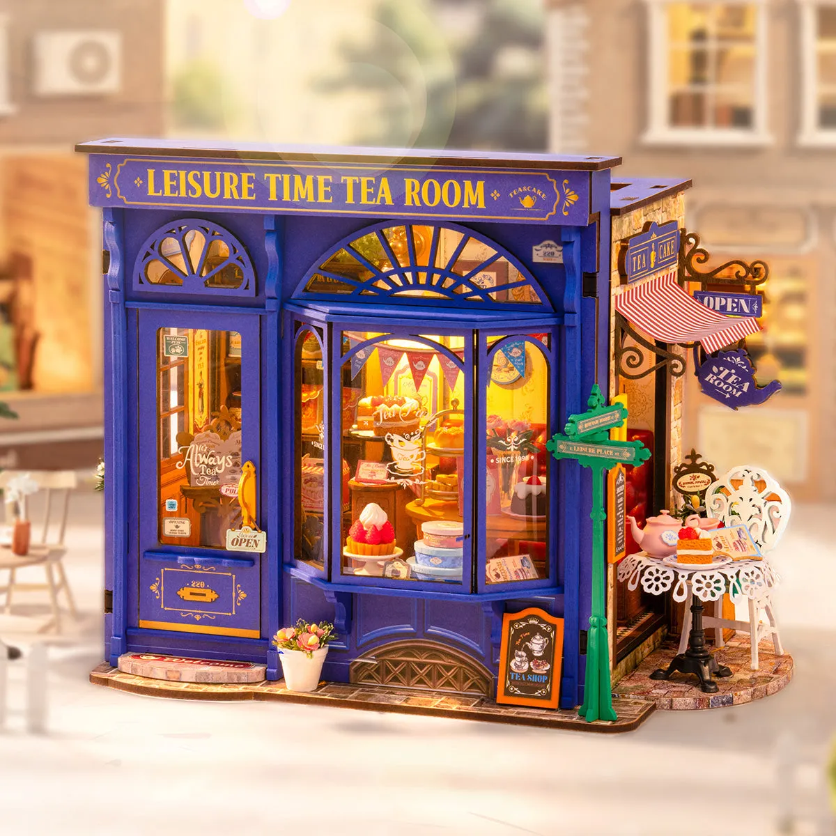 Rolife DIY Miniatuurhuis Leisure Time Theekamer DG171 - Afbeelding 2