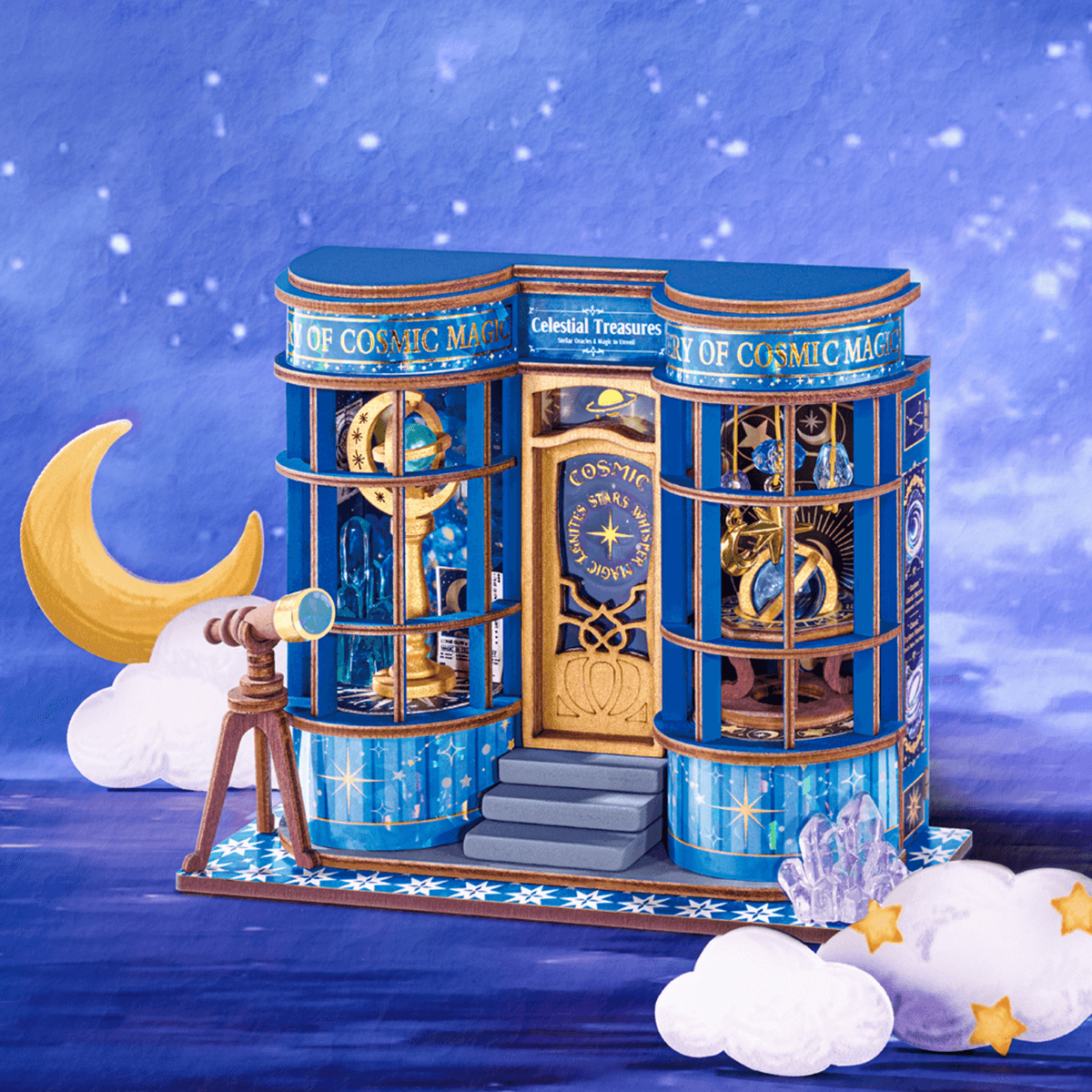 Rolife DIY Miniatuurhuis Magische Astronomiewinkel DS048 - Afbeelding 2