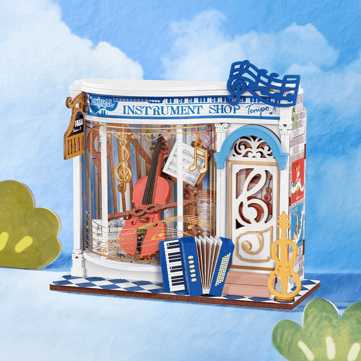 Rolife DIY Miniatuurhuis Melody Muziekinstrumentenwinkel DS047 - Afbeelding 2
