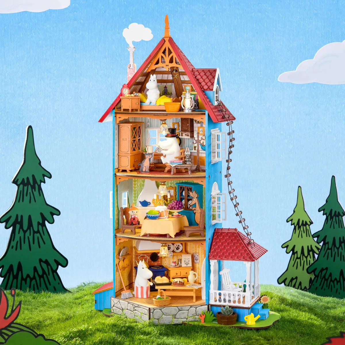 Rolife DIY Miniatuurhuis Moominhouse DA009 - Afbeelding 2