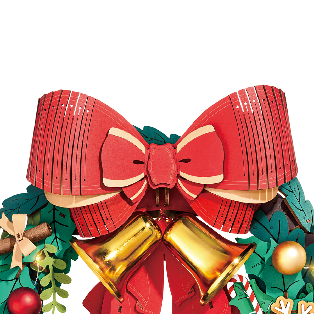 Rolife 3D Houten Puzzel Christmas Wreath – TGL04 - Afbeelding 3