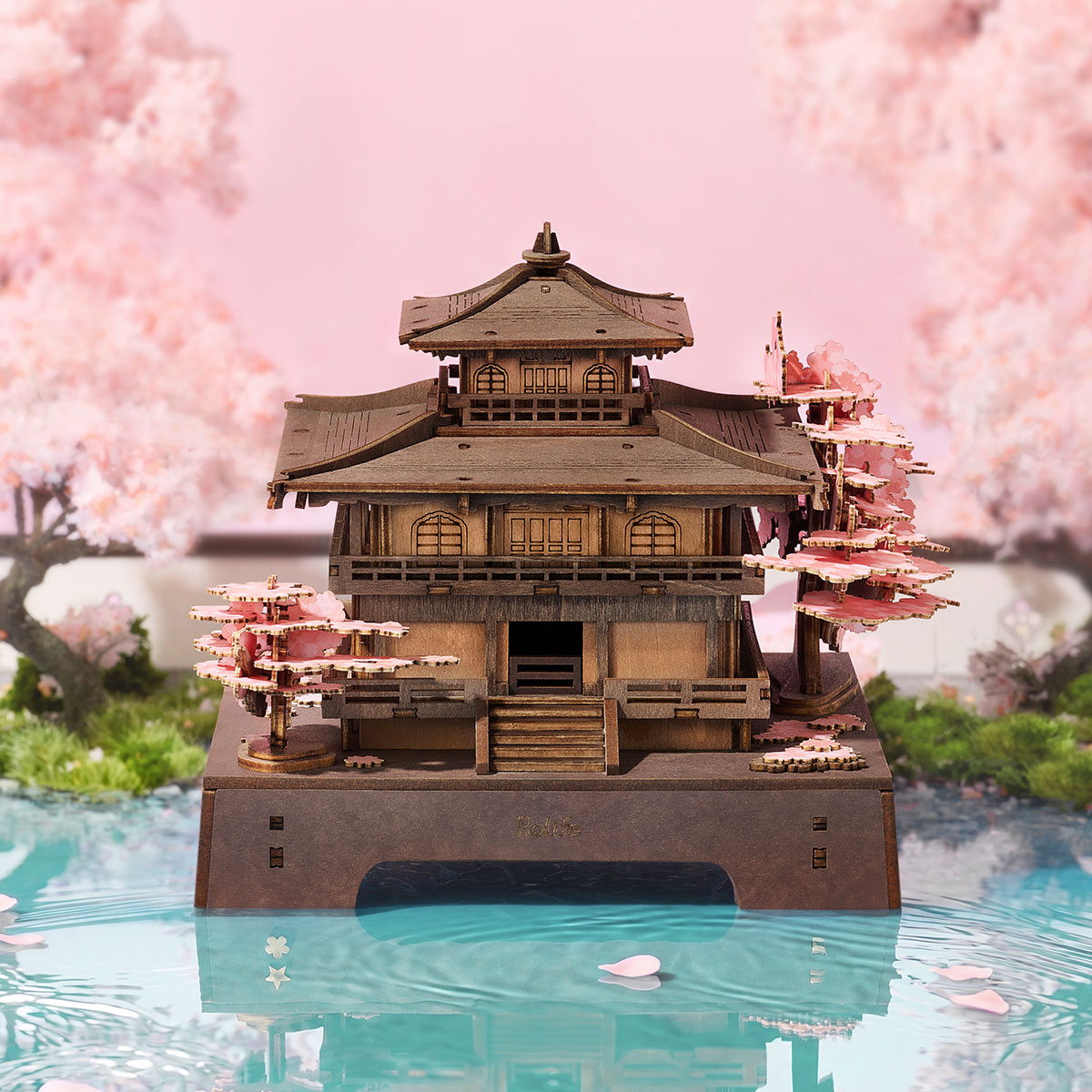 Rolife 3D Houten Puzzel Sakura Pavilion – TGA07 - Afbeelding 2
