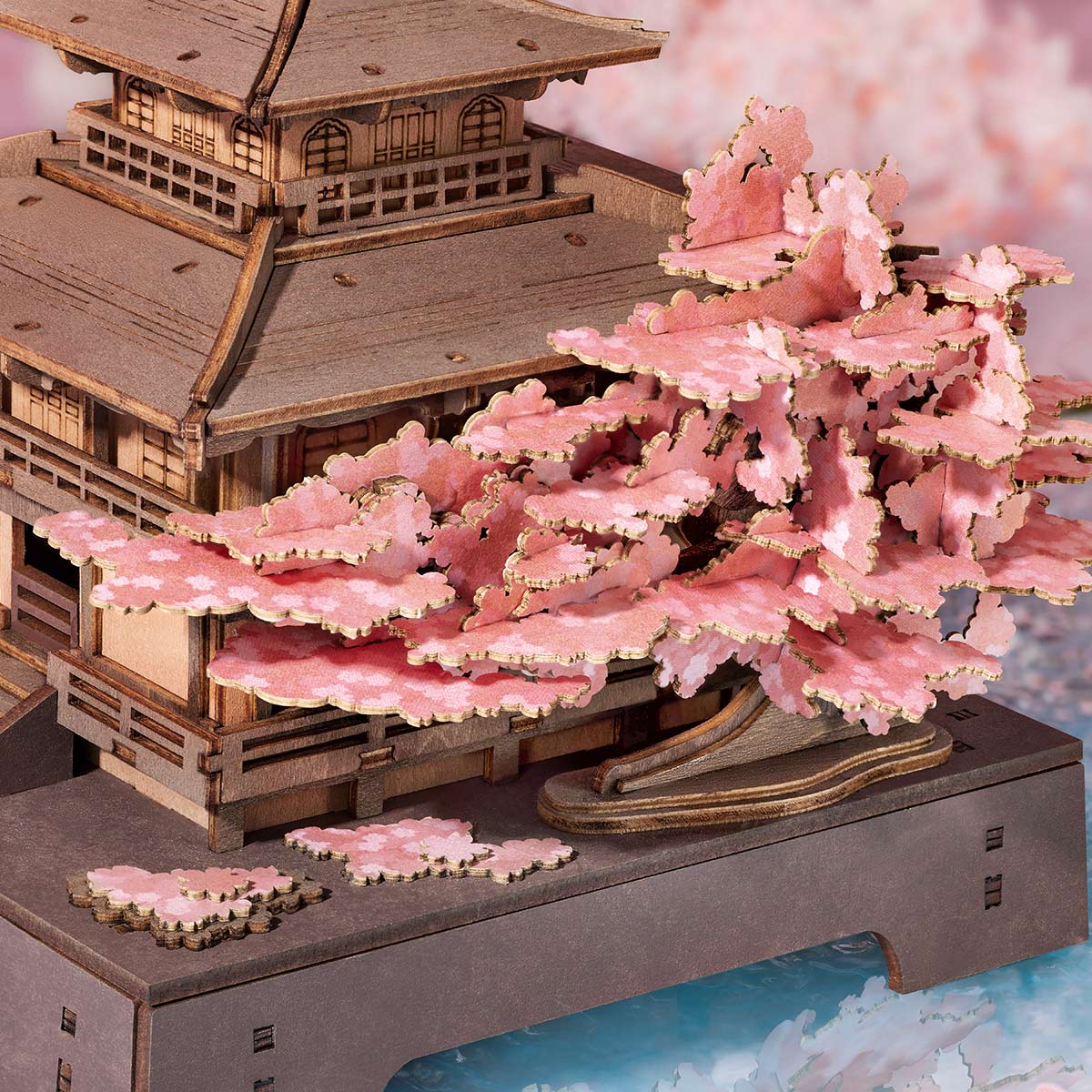 Rolife 3D Houten Puzzel Sakura Pavilion – TGA07 - Afbeelding 4