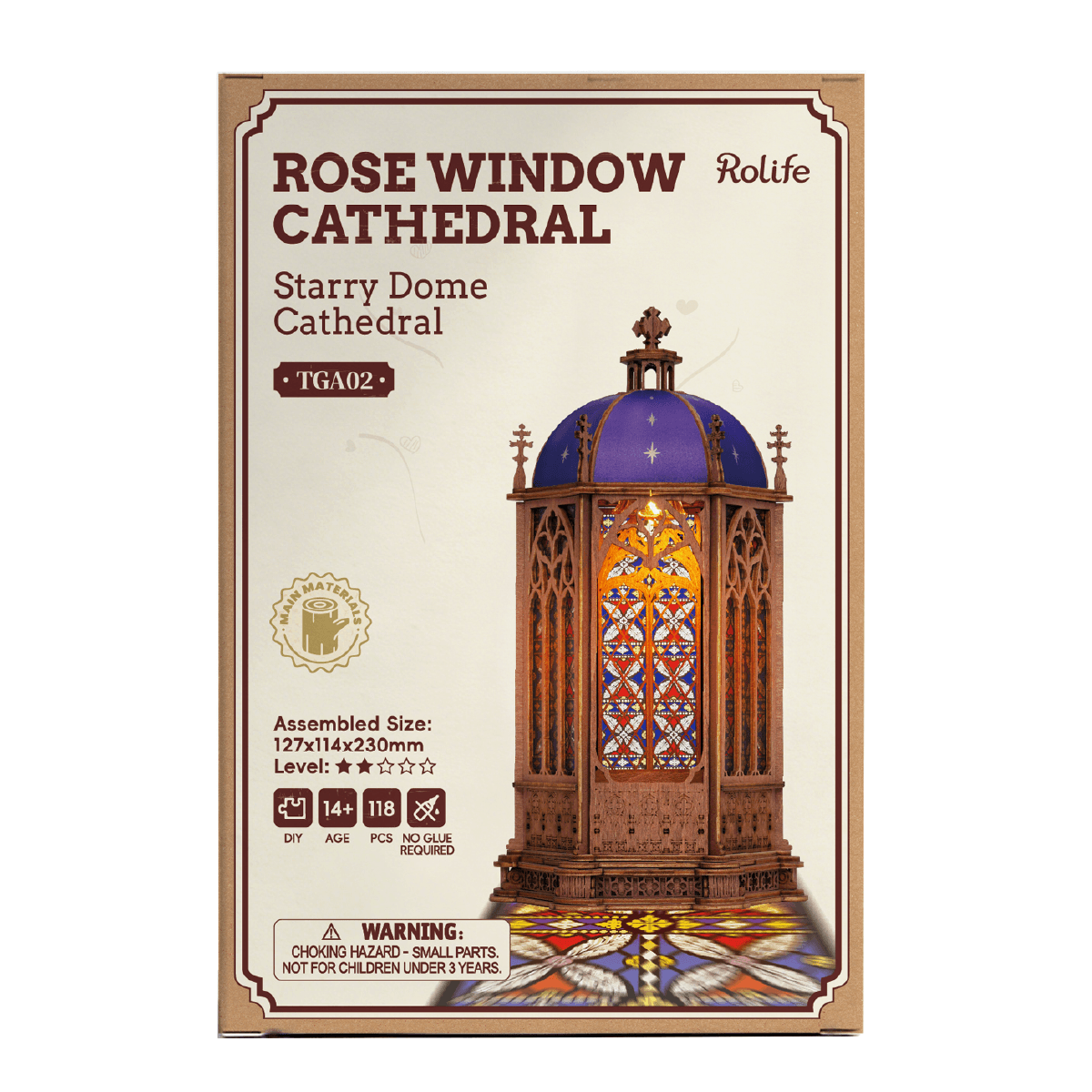 Rolife 3D Houten Puzzel Starry Dome Cathedral – TGA02 - Afbeelding 6