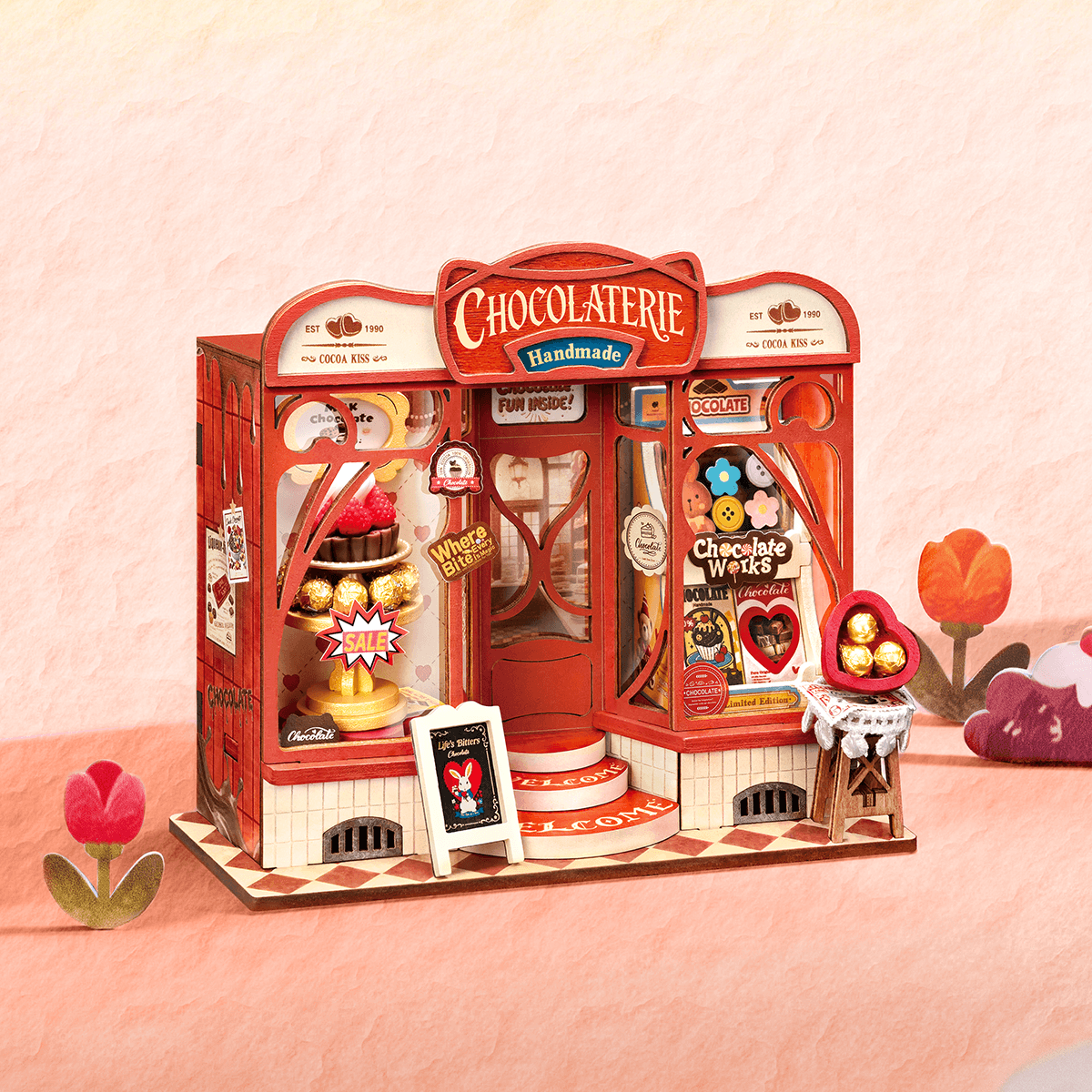 Rolife DIY Miniatuurhuis Zoete Chocoladewinkel DS046 - Afbeelding 2