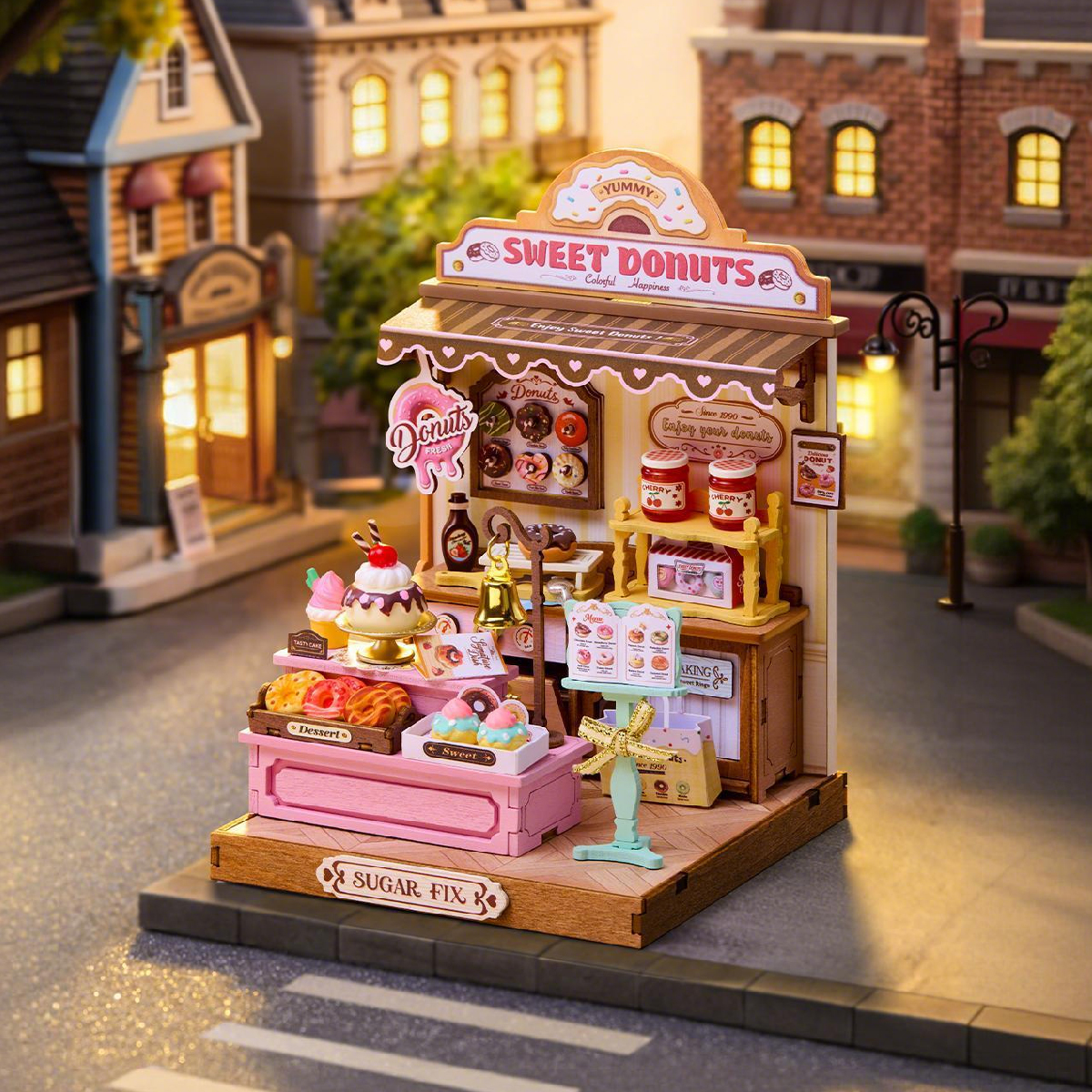 Rolife DIY Miniatuurhuis Sweetie’s Donutwinkel DS051 - Afbeelding 2