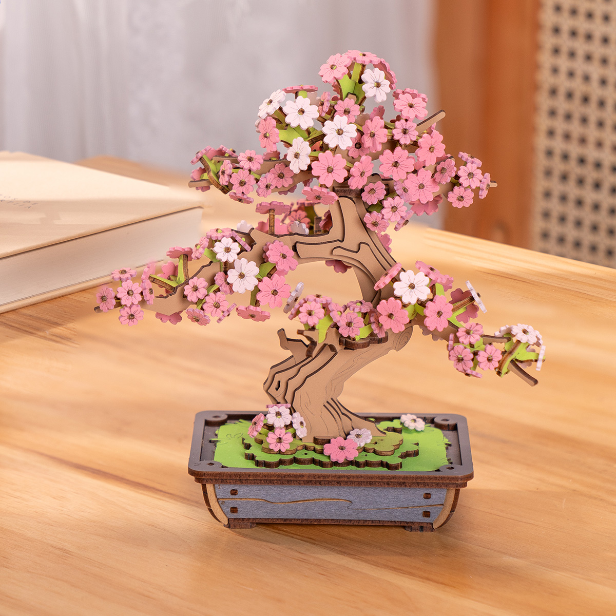 Rolife 3D Houten Puzzel Sakura Bonsai – TG415 - Afbeelding 2