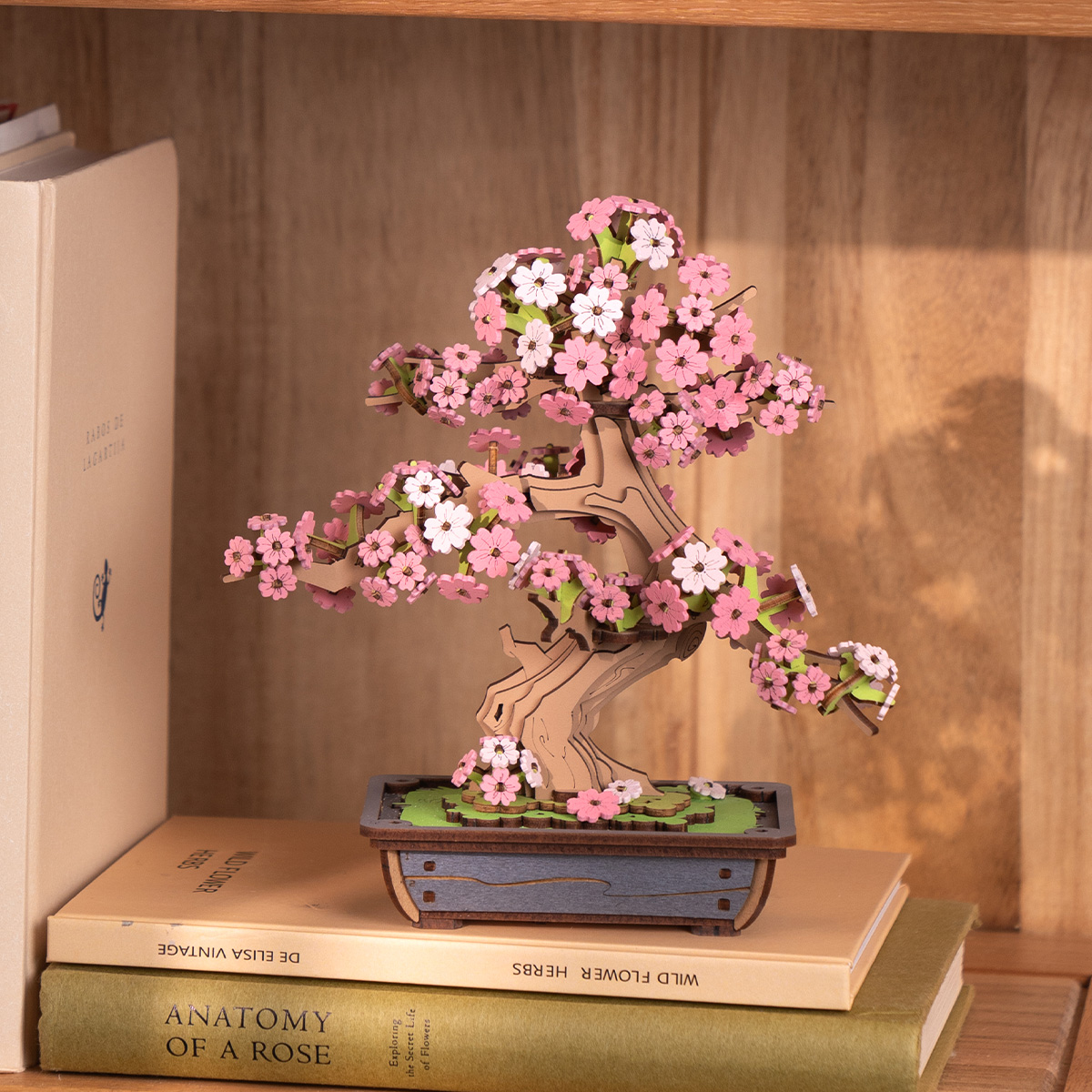 Rolife 3D Houten Puzzel Sakura Bonsai – TG415 - Afbeelding 3