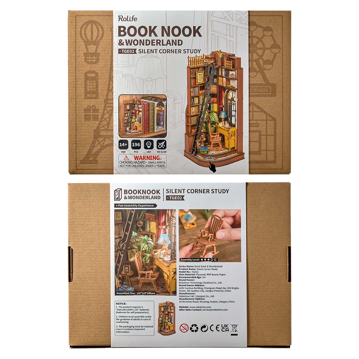 Rolife DIY Boekenhoek Silent Corner Study – TGE02 - Afbeelding 8