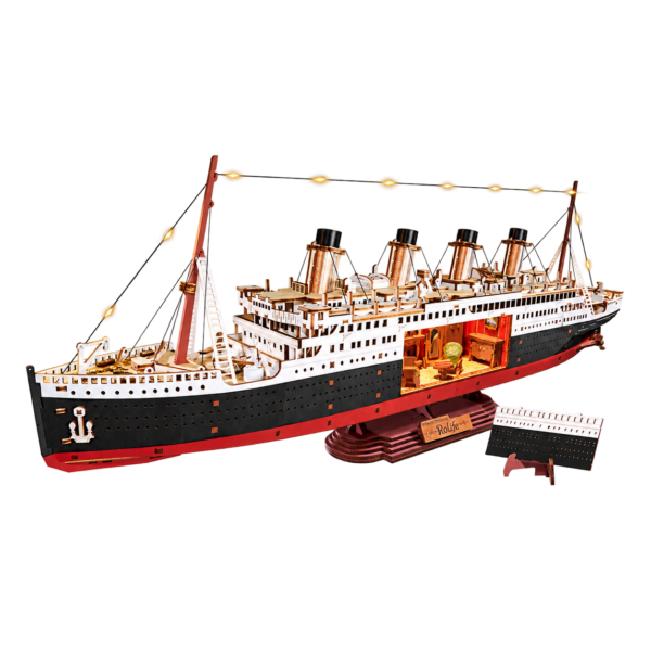 Rolife TGL02 houten scheepsmodel met verlichting en afneembaar zijpaneel