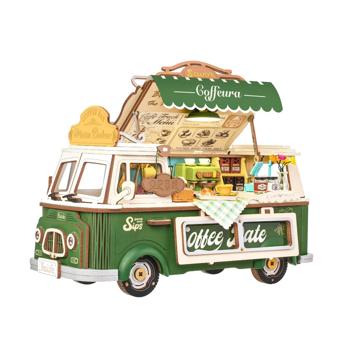 Rolife 3D Houten Puzzel Leo's Koffietruck – TGS07