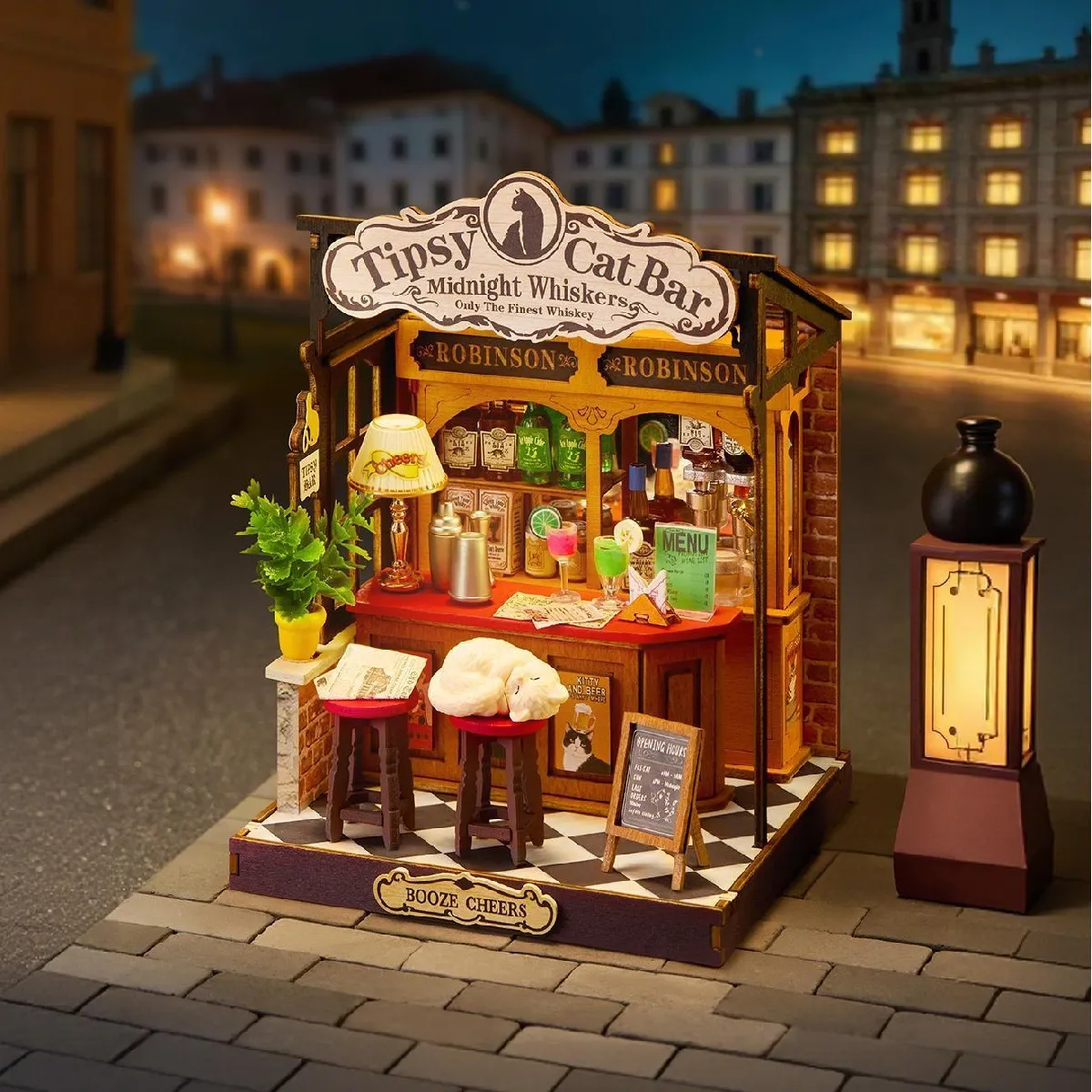 Rolife DIY Miniatuurhuis Tipsy Cat Bar DS054 - Afbeelding 2