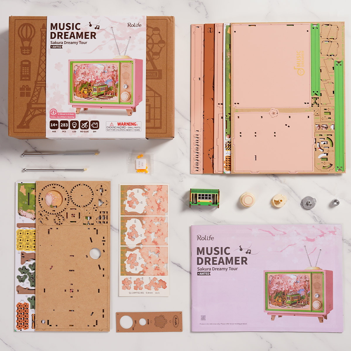 Rolife DIY Muziekdoos Sakura Dreamy Tour – AMT02 - Afbeelding 3