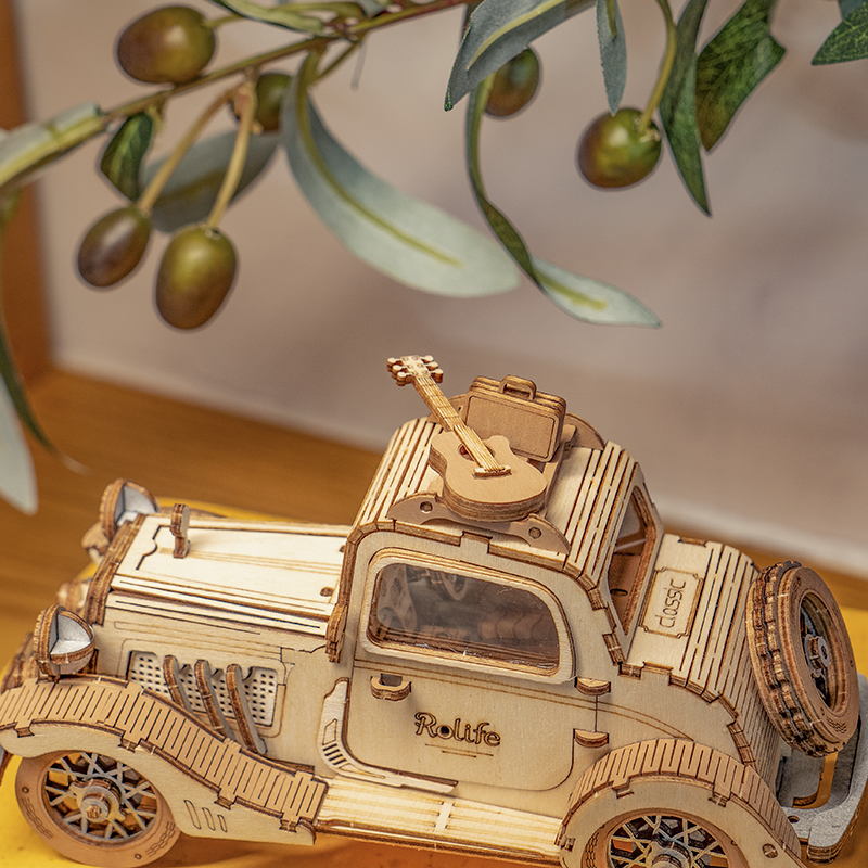 Rolife 3D Houten Puzzel Vintage Auto – TG504 - Afbeelding 6