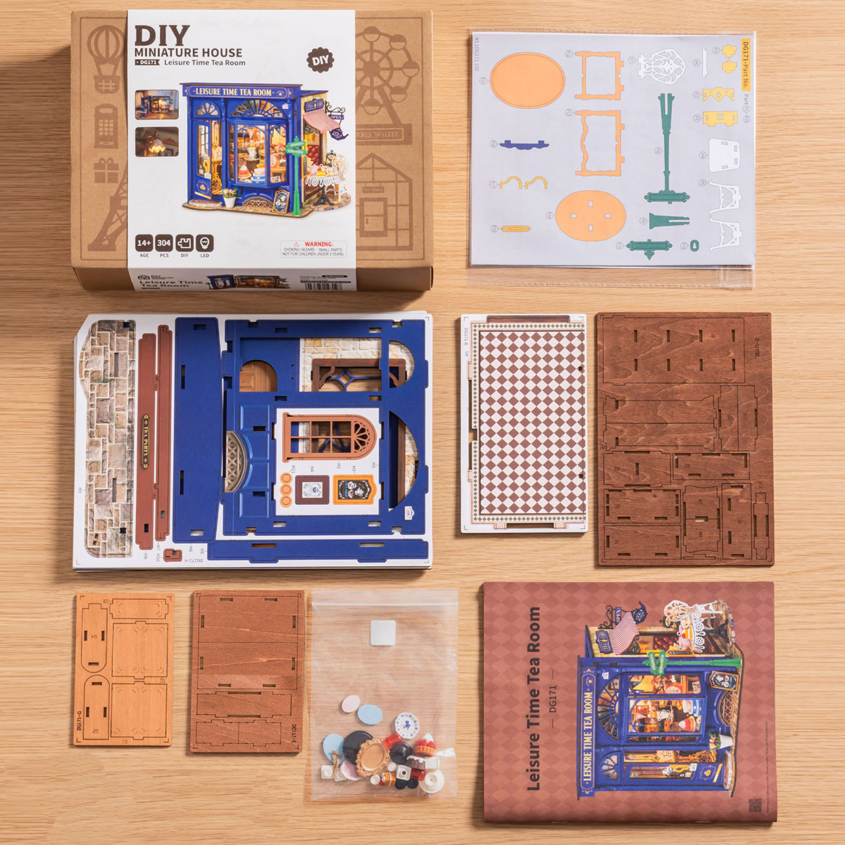 Rolife DIY Miniatuurhuis Leisure Time Theekamer DG171 - Afbeelding 3