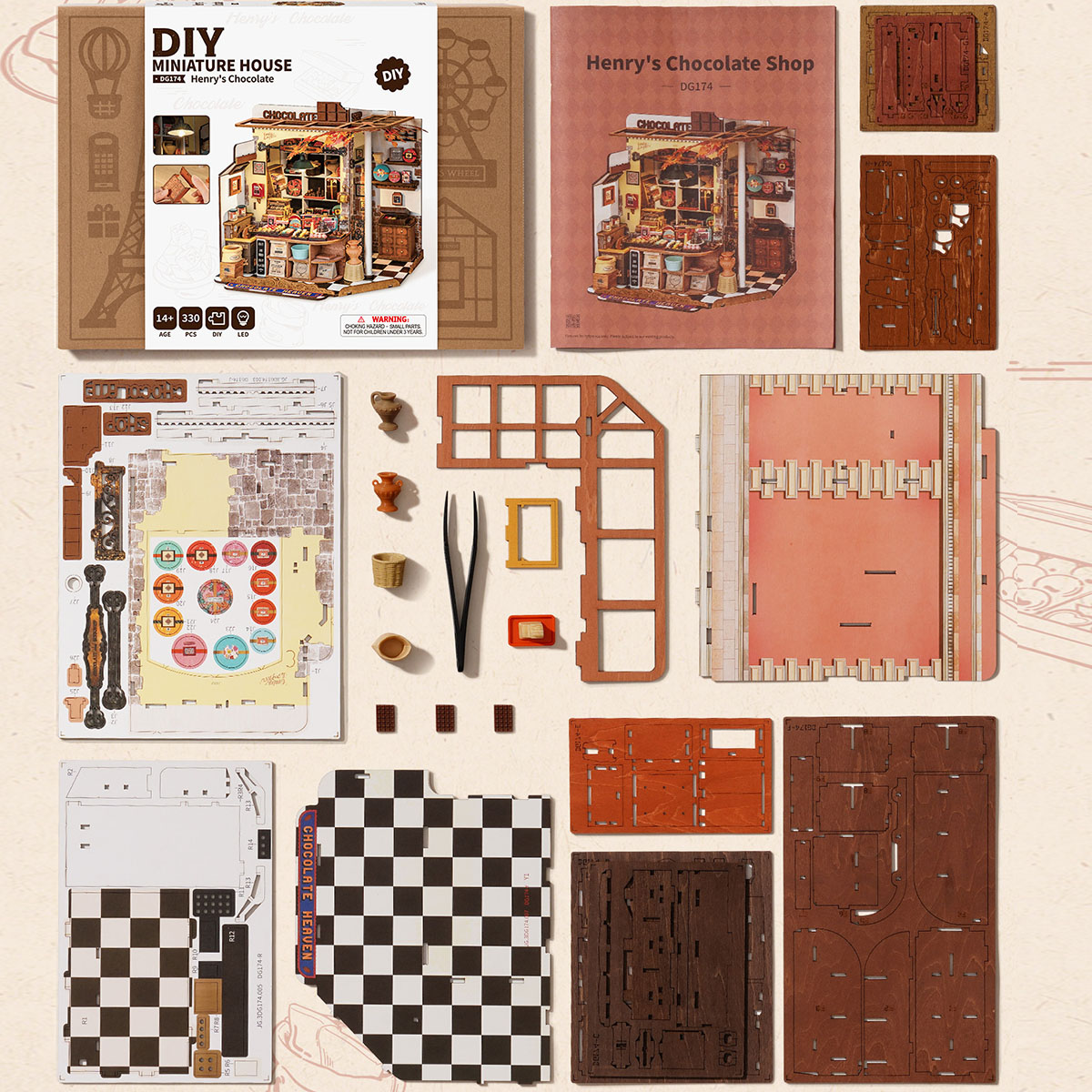 Rolife DIY Miniatuurhuis Henry’s Chocoladewinkel DG174 - Afbeelding 3