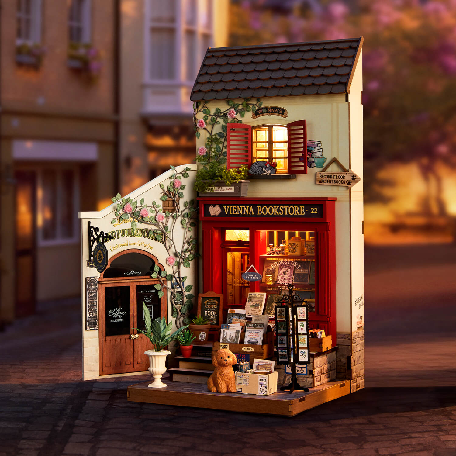 Rolife DIY Miniatuurhuis Weense Boekhandel DG183 - Afbeelding 2