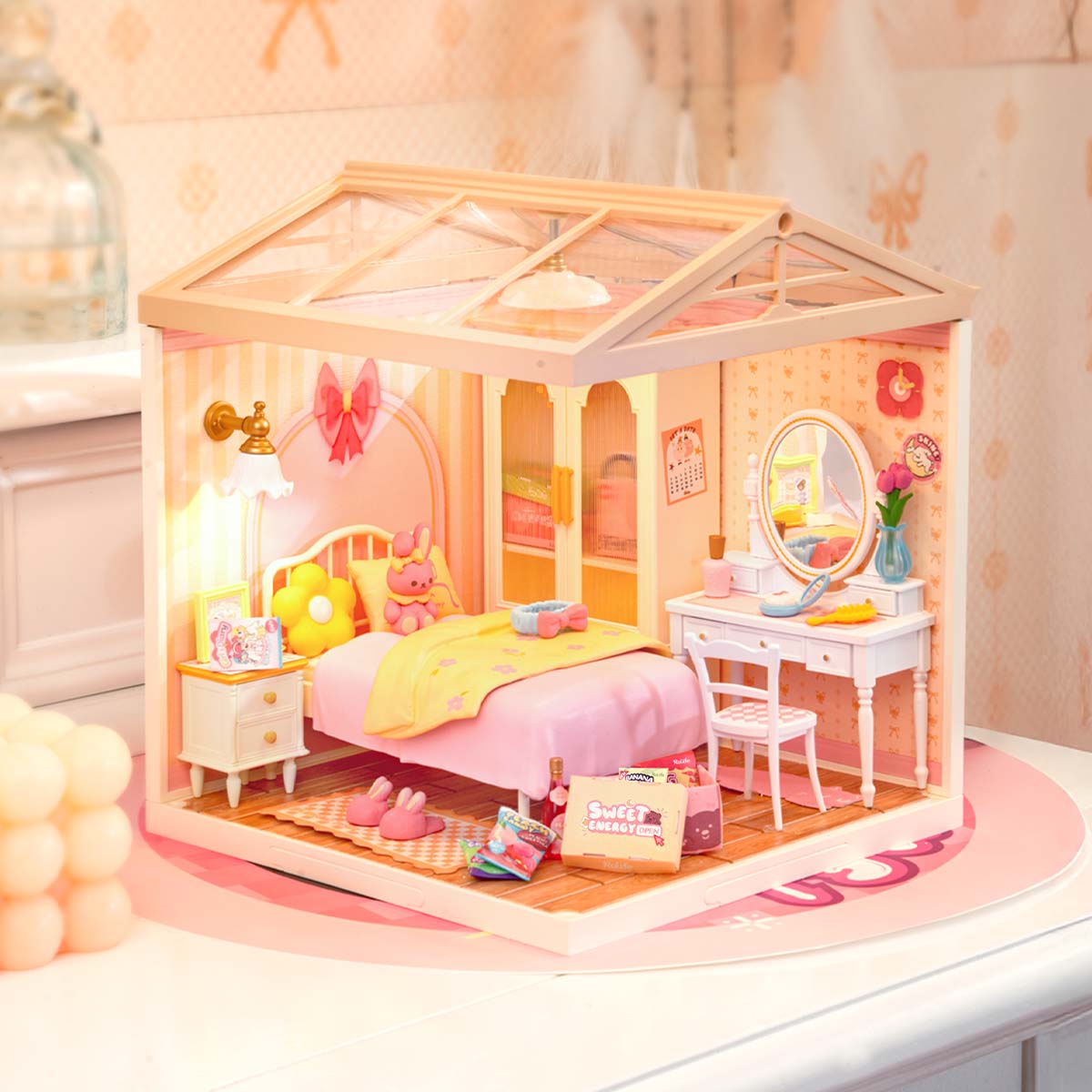 Rolife Super Creator Lovely Pink Slaapkamer DW016 - Afbeelding 2