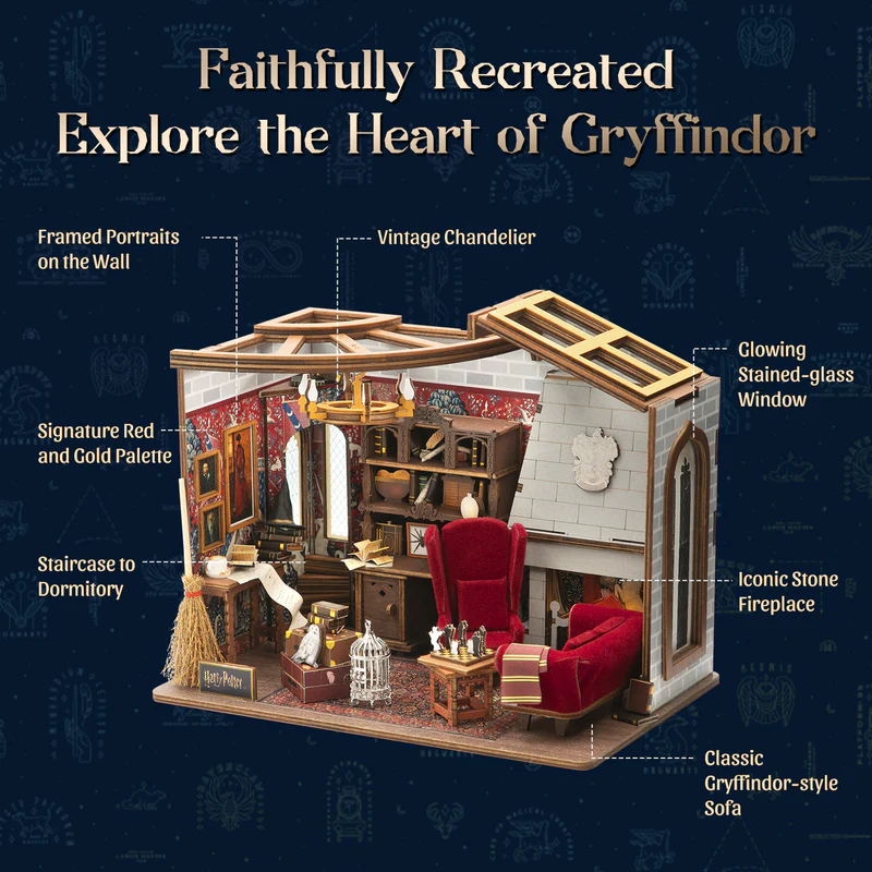 Harry Potter 3D modelbouw Gryffindor Common Room – 1621 - Afbeelding 5