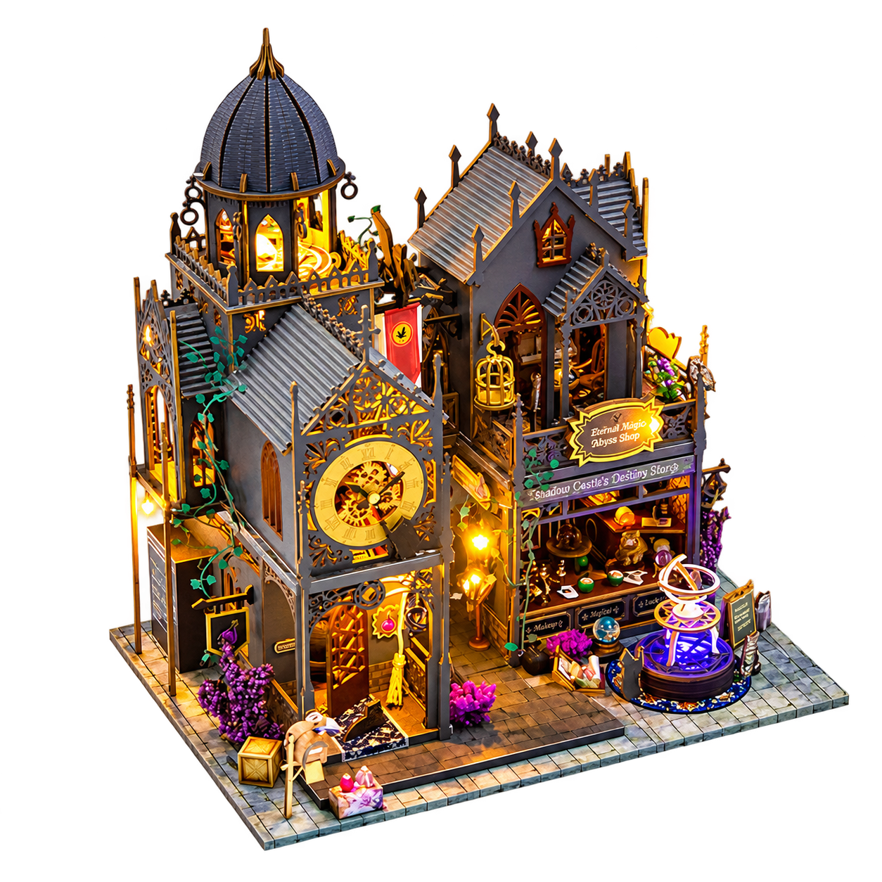 DIY Miniatuurhuis Huoluo Castle – L2401 - Afbeelding 3