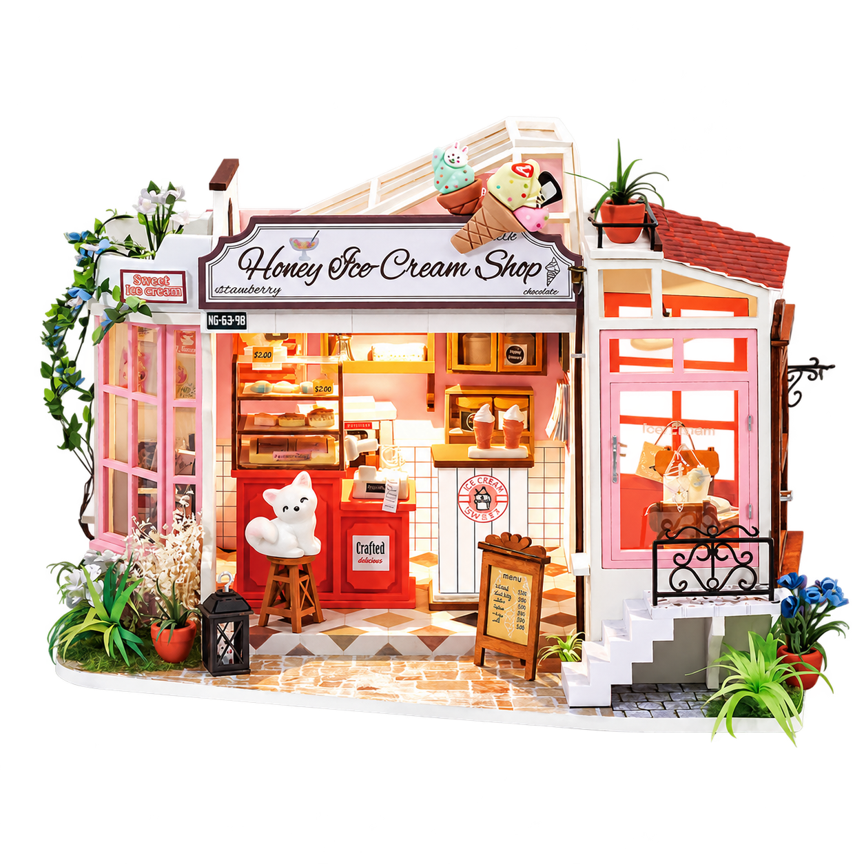 Rolife Honey Ice-Cream Shop DG148 – transparante productfoto