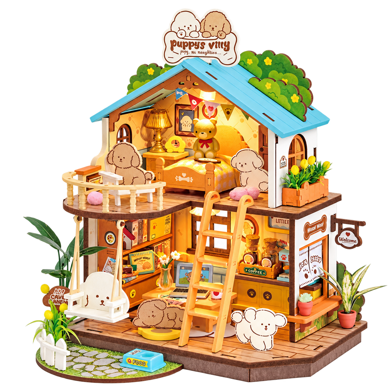 Rolife DIY Miniatuurhuis Puppy’s Gezellige Villa DG169
