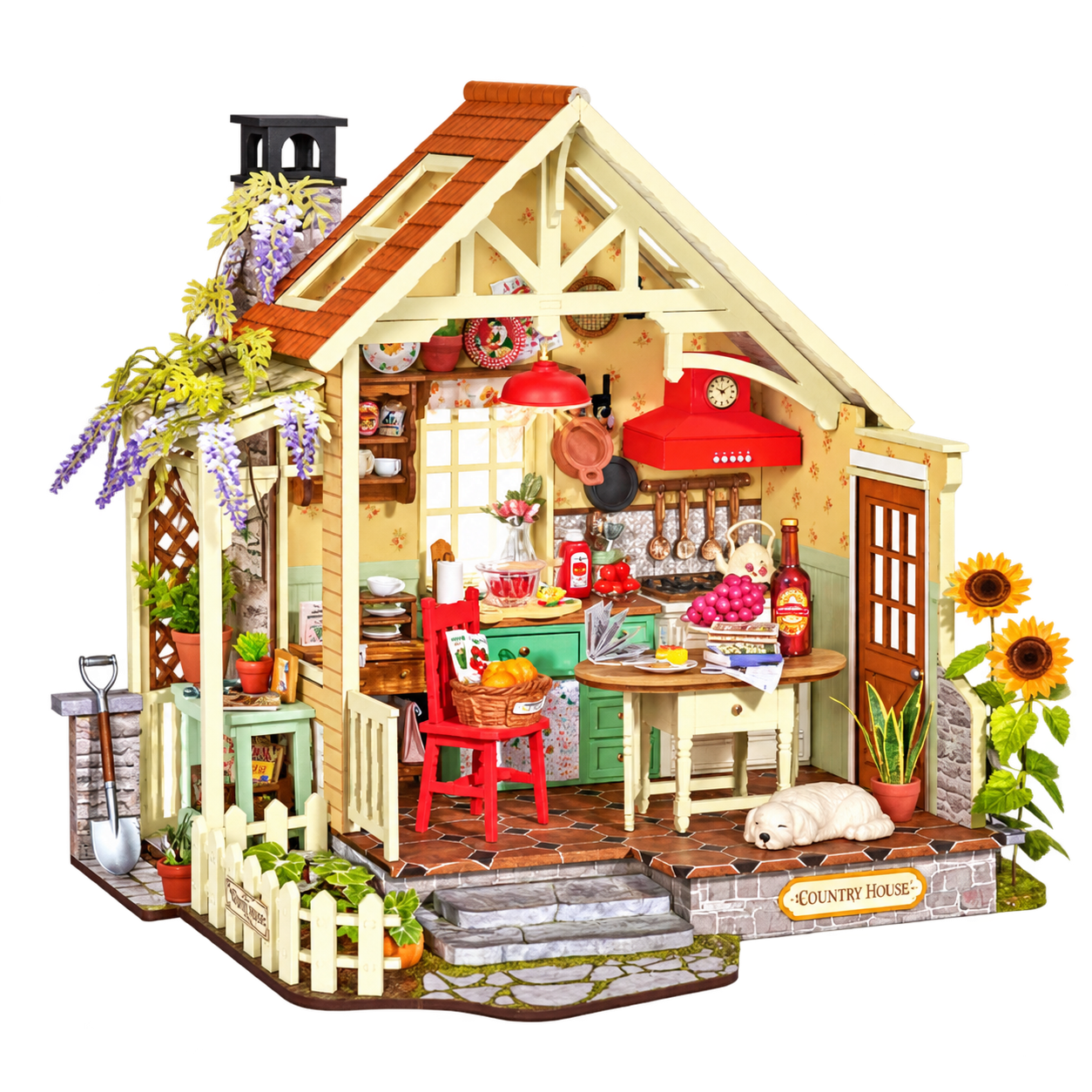Rolife DIY Miniatuurhuis Zonovergoten Boerderijkeuken DH101