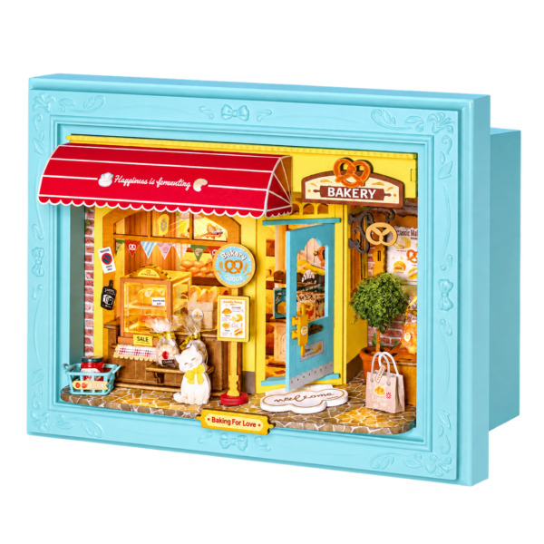 Rolife 3D Houten Puzzel Fluffy Cat Bakkerij DP001