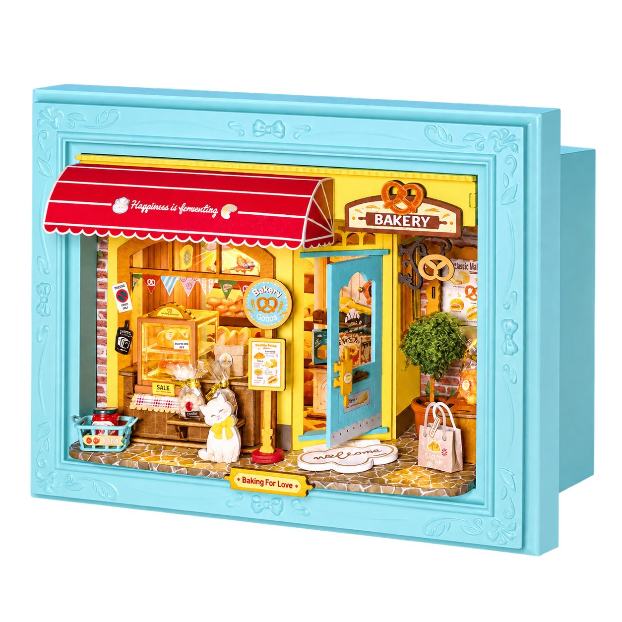 Rolife 3D Houten Puzzel Fluffy Cat Bakkerij DP001