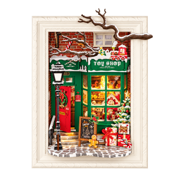 Rolife 3D Houten Puzzel Speelgoedwinkel van de Kerstman DP006