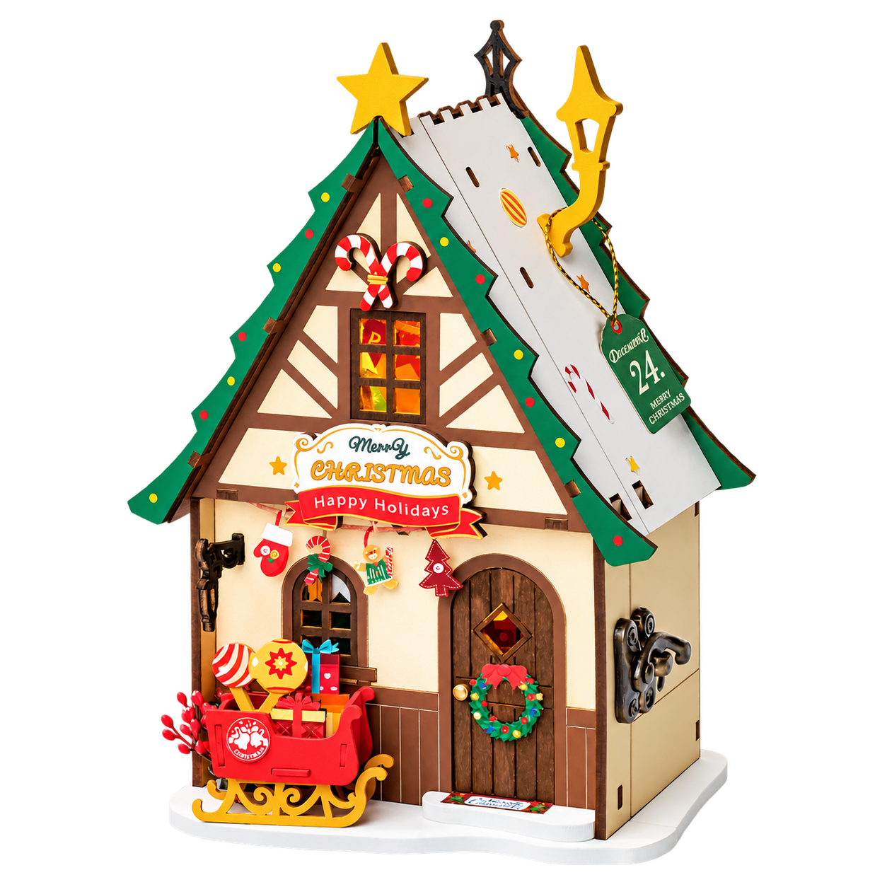 Rolife DIY Miniatuurhuis Schitterend Kersthuis DS036