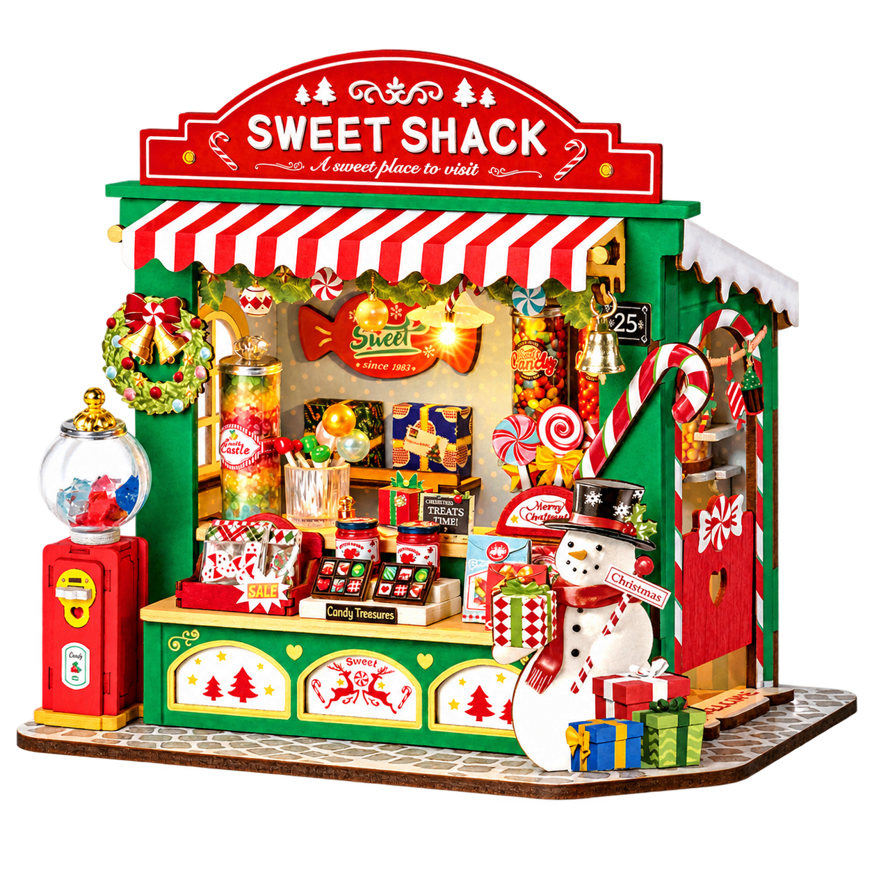Rolife DIY Miniatuurhuis Kerstsnoepkraam DS043