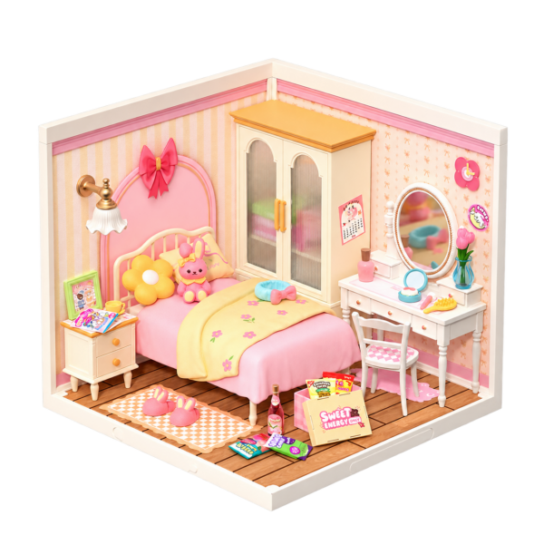 Rolife Super Creator Lovely Pink Slaapkamer DW016