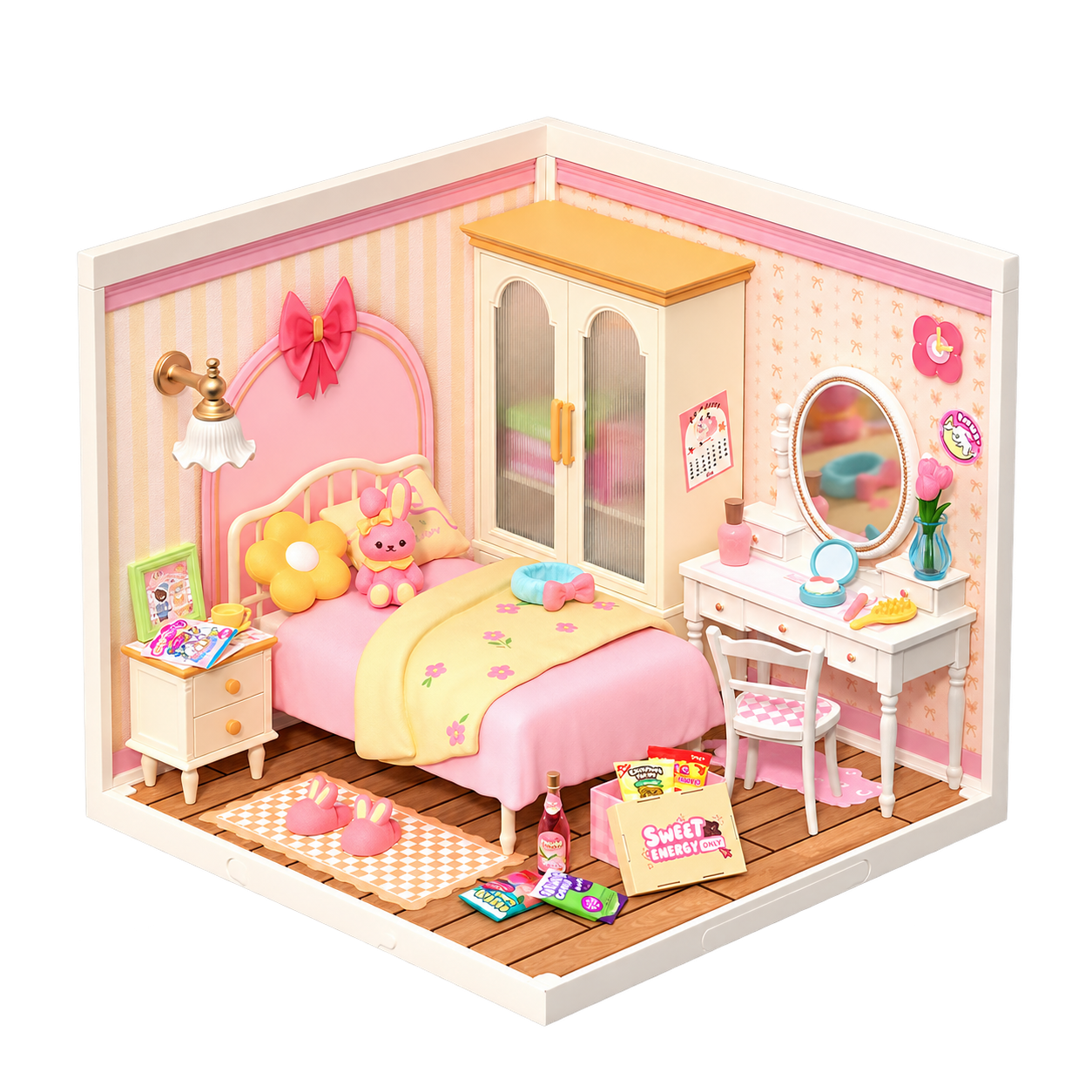 Rolife Super Creator Lovely Pink Slaapkamer DW016
