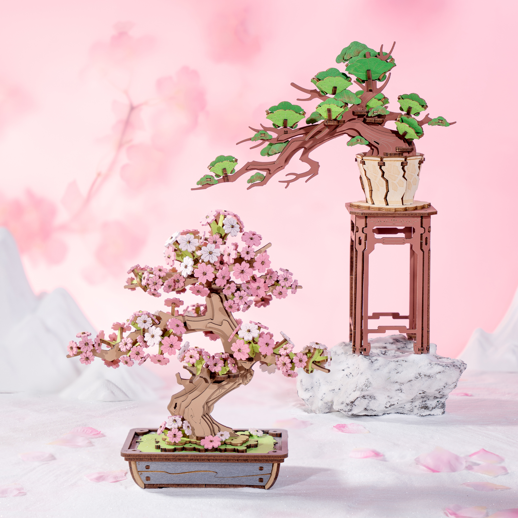 Rolife 3D Houten Puzzel Evergreen Pine Bonsai – TG510 - Afbeelding 5