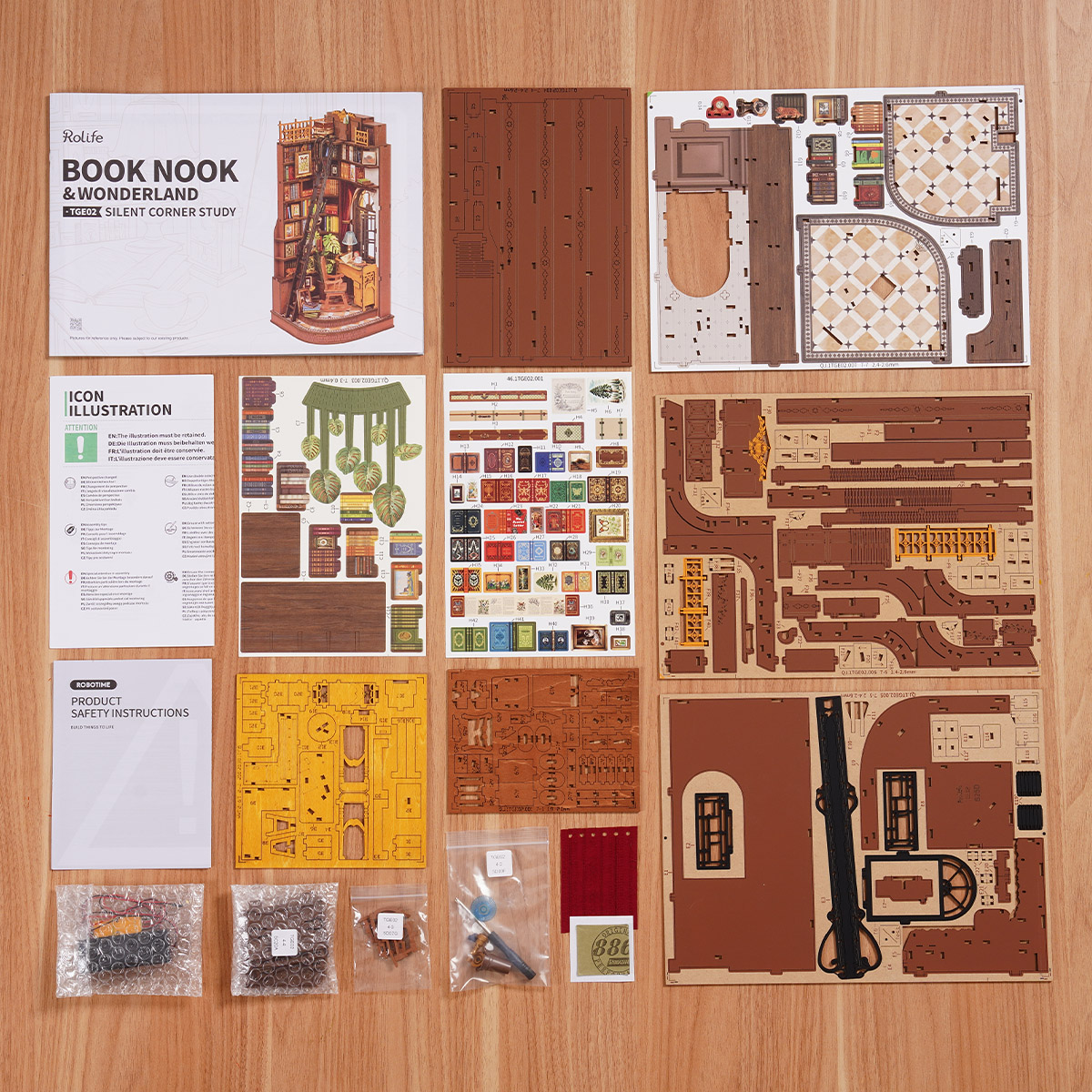 Rolife DIY Boekenhoek Silent Corner Study – TGE02 - Afbeelding 3